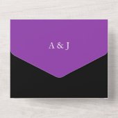 紫色のカップルすべてを1つの招待状 オールインワン招待状 (裏面)