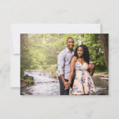 紫色のカップルの応答カード 出欠カード (裏面)