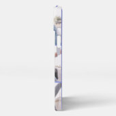 紫色のカップル名3枚の写真カスタムPhone Case iPhoneケース (左側面)