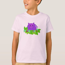 紫色のカバとテントウムシ Tシャツ