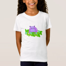 紫色のカバの放牧 Tシャツ