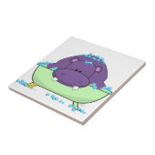 紫色のカバを浸すこと タイル (側面)