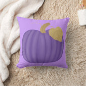 紫色のカボチャ金ぱくの枕 クッション (ブランケット)