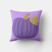 紫色のカボチャ金ぱくの枕 クッション (裏面)
