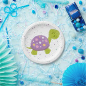 紫色のカメの紙吹雪のパーティーのプレート ペーパープレート (パーティー)