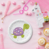 紫色のカメの紙吹雪のパーティーのプレート ペーパープレート (パーティー)