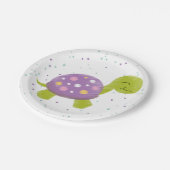 紫色のカメの紙吹雪のパーティーのプレート ペーパープレート (アングル)