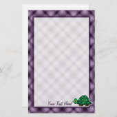 紫色のカメ 便箋 (正面/裏面)