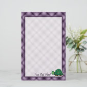 紫色のカメ 便箋 (スタンド正面)