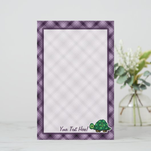紫色のカメ 便箋 (スタンド正面)
