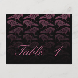 紫色のカラス結婚ゴシックの表番号 ポストカード