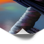 紫色のカラス、カラフル背景 ポスター (コーナー)