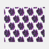 紫色のカラテア フリースブランケット (正面(横))