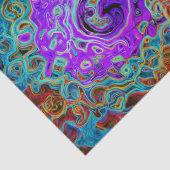 紫色のカラフル溝状抽象芸術レトロ液スワール 薄葉紙 (詳細)