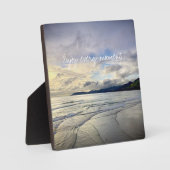 紫色のカリフォルニアの日楽しむの入り写真 フォトプラーク (正面)