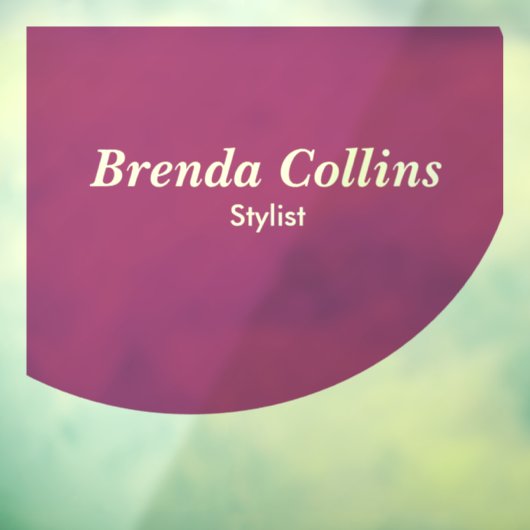 紫色のカーブと白 ウィンドウサイン (シート3)