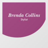 紫色のカーブと白 ウィンドウサイン (シート)