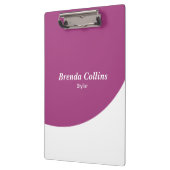 紫色のカーブと白 クリップボード (左)