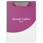 紫色のカーブと白 クリップボード (正面)
