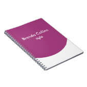 紫色のカーブと白 ノートブック (右側)