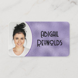 紫色のガラスのフォトフレーム 名刺