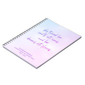 紫色のガーリースクリプやる気を起こさせるト・ノートブック ノートブック (左側)