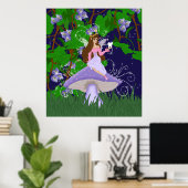 紫色のキノコのプリンセスに歯の妖精 ポスター (ホームオフィス)