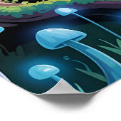 紫色のキノコ ポスター (角)