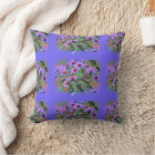 紫色のキャスター枕 クッション (ブランケット)