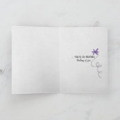 紫色のキャップ付きゴールデンレトリバー カード (内部)