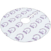 紫色のキャンドル ブラッシュドポリエステルツリースカート (アングル)