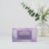 紫色のキラキラ星のページャントコーチ 名刺 (スタンド正面)