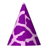 紫色のキリンのプリント パーティーハット (裏面)