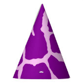 紫色のキリンのプリント パーティーハット (左)