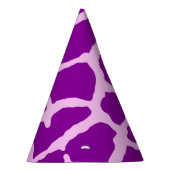 紫色のキリンのプリント パーティーハット (右)