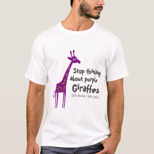 紫色のキリン Tシャツ