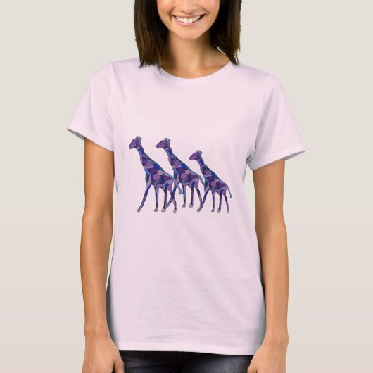 紫色のキリン Tシャツ (正面)