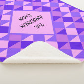 紫色のキルトパターン シェルパブランケット (3/4)