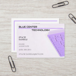 紫色のキーボード情報テクノロジー 名刺