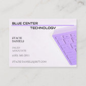 紫色のキーボード情報テクノロジー 名刺 (正面)