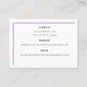 紫色のキーボード情報テクノロジー 名刺 (裏面)