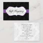紫色のギフト登録カード エンクロージャーカード (正面/裏面)