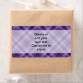 紫色のギンガムパターン ラベル (インサイチュ)