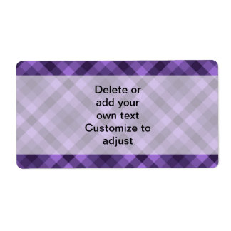 紫色のギンガムパターン ラベル
