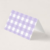 紫色のギンガムプレイドベビーシャワーテーブルサイン (裏面)
