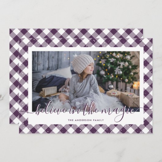 紫色のギンガ信じムのプライドの魔法写真 シーズンカード (正面/裏面)