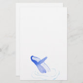 紫色のクジラ 便箋 (正面/裏面)