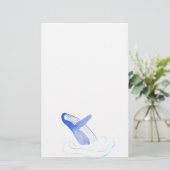 紫色のクジラ 便箋 (スタンド正面)