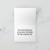 紫色のクラシックな筋肉車の誕生日は感謝していしています サンキューカード (内部)