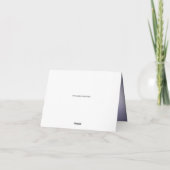 紫色のクリスタルスノーフレークメリークリスマスカード シーズンカード (裏面)